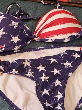 Women’s Star & Stripe Bikini - Navy, Red & White